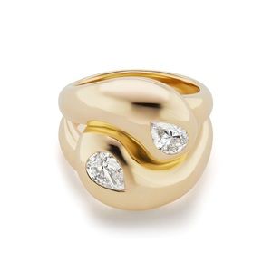 Brent Neale look-alike Flush Knot Gold Plated Ring